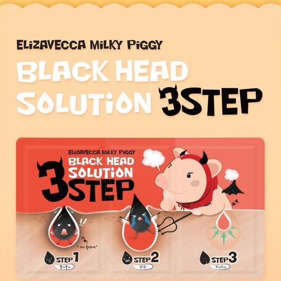 Elizavecca - Black Head Solution 3 Step Kit Nose Pore Strips 6 Packs - Picture 10 of 10